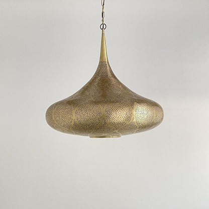 Handcrafted Moroccan Brass Pendant Light – Decorative Moroccan Lantern Ceiling Fixture